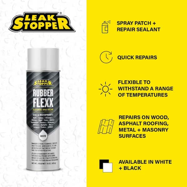 Gardner 15 oz. LEAK STOPPER RUBBER-FLEXX Sealant (White) 0326-GA-6