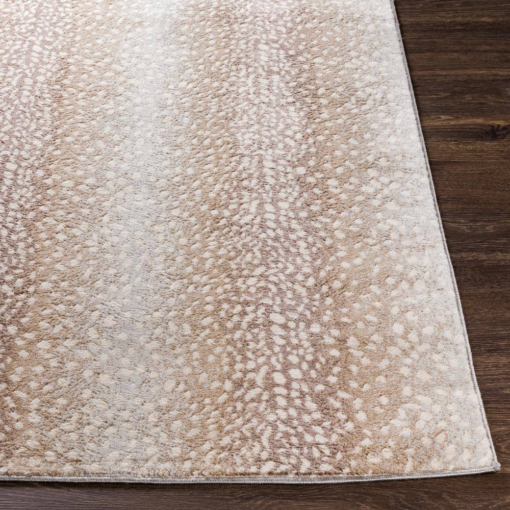 Pablo Camel and Light Gray Antelope Print Area Rug