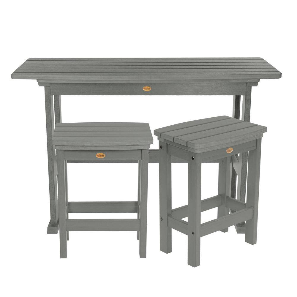 Lehigh Coastal Teak 3-Piece Plastic Bistro Set