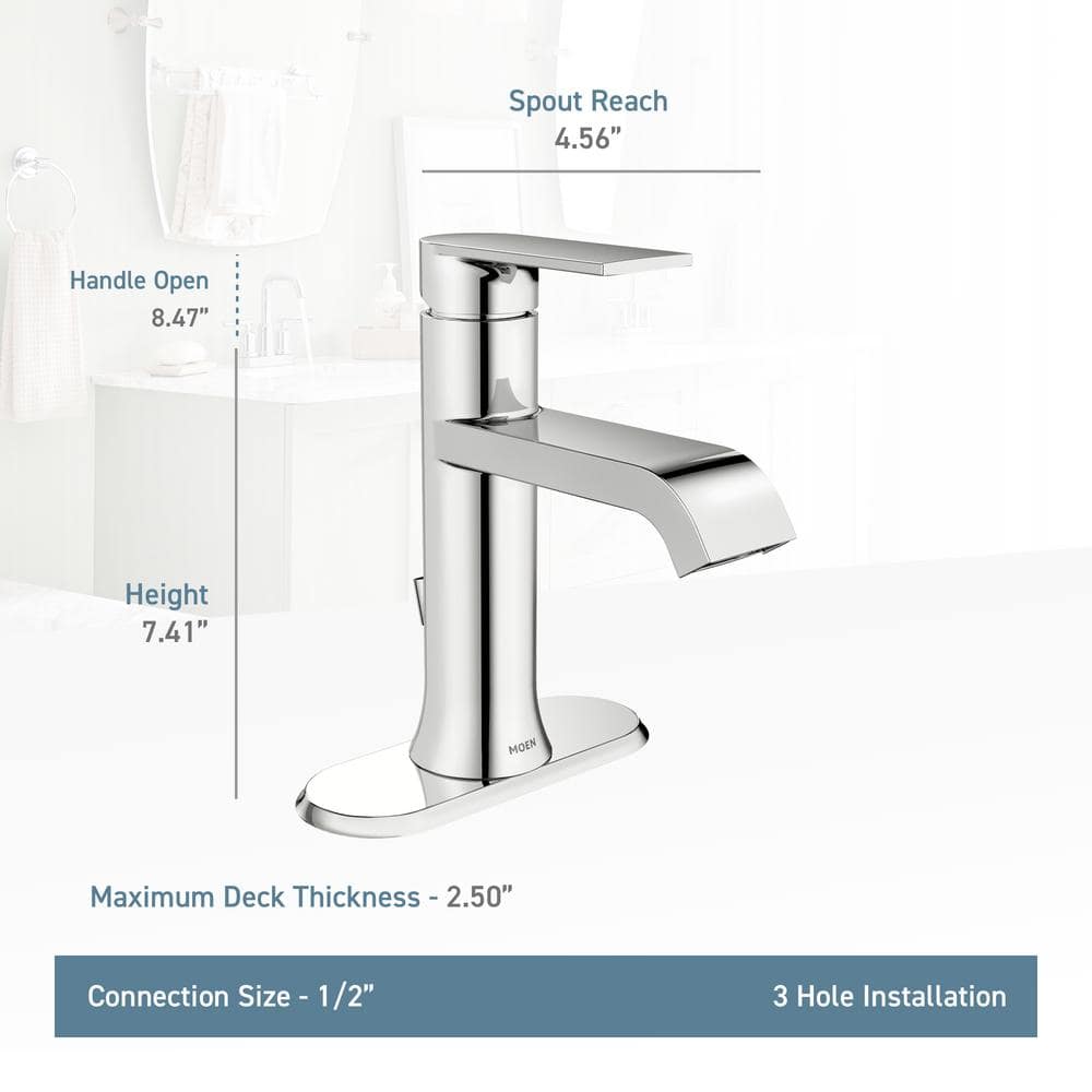 Genta Brushed Nickel Single-Handle Bathroom Faucet