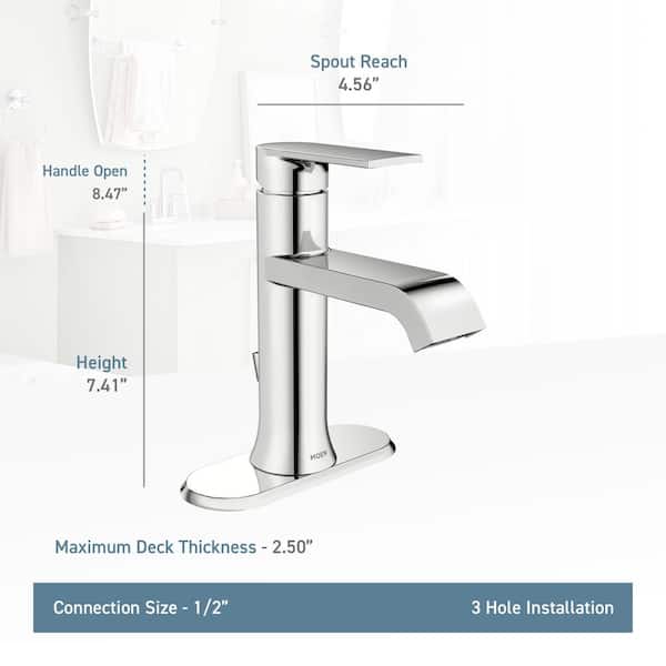 Genta Single Hole Single-Handle Bathroom Faucet in Chrome Genta Single Hole Single-Handle Bathroom Faucet in Chrome