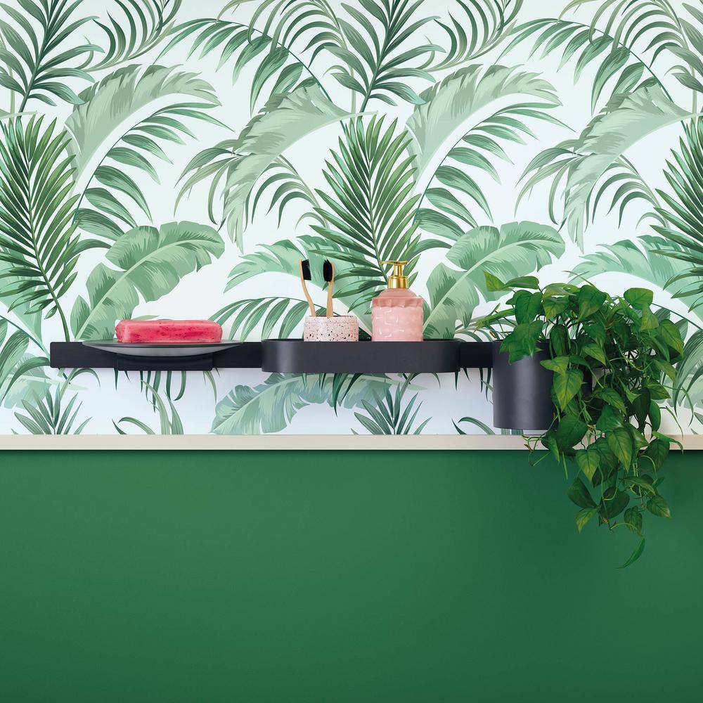 Matte Black Plastic Floating Wall Shelf
