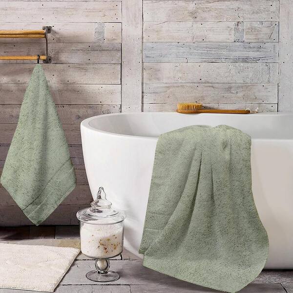 Delara 100% Organic Cotton Luxuriously Plush Bath Towel 10 Piece Set GOTS &  OEKO-TEX Certified