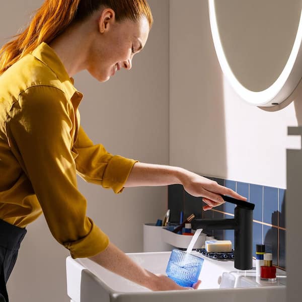 Hansgrohe Zesis S Single Hole Bathroom Faucet in Matte Black