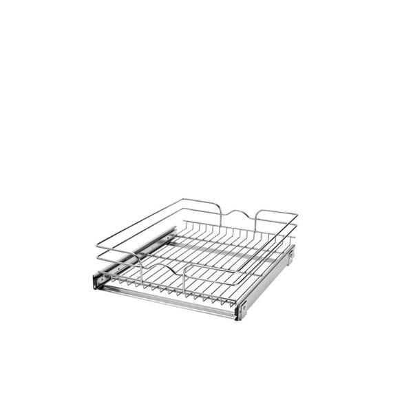 Rev-A-Shelf 7 in. H x 17.75 in. W x 22 in. D Base Cabinet Pull-Out Chrome Wire Basket