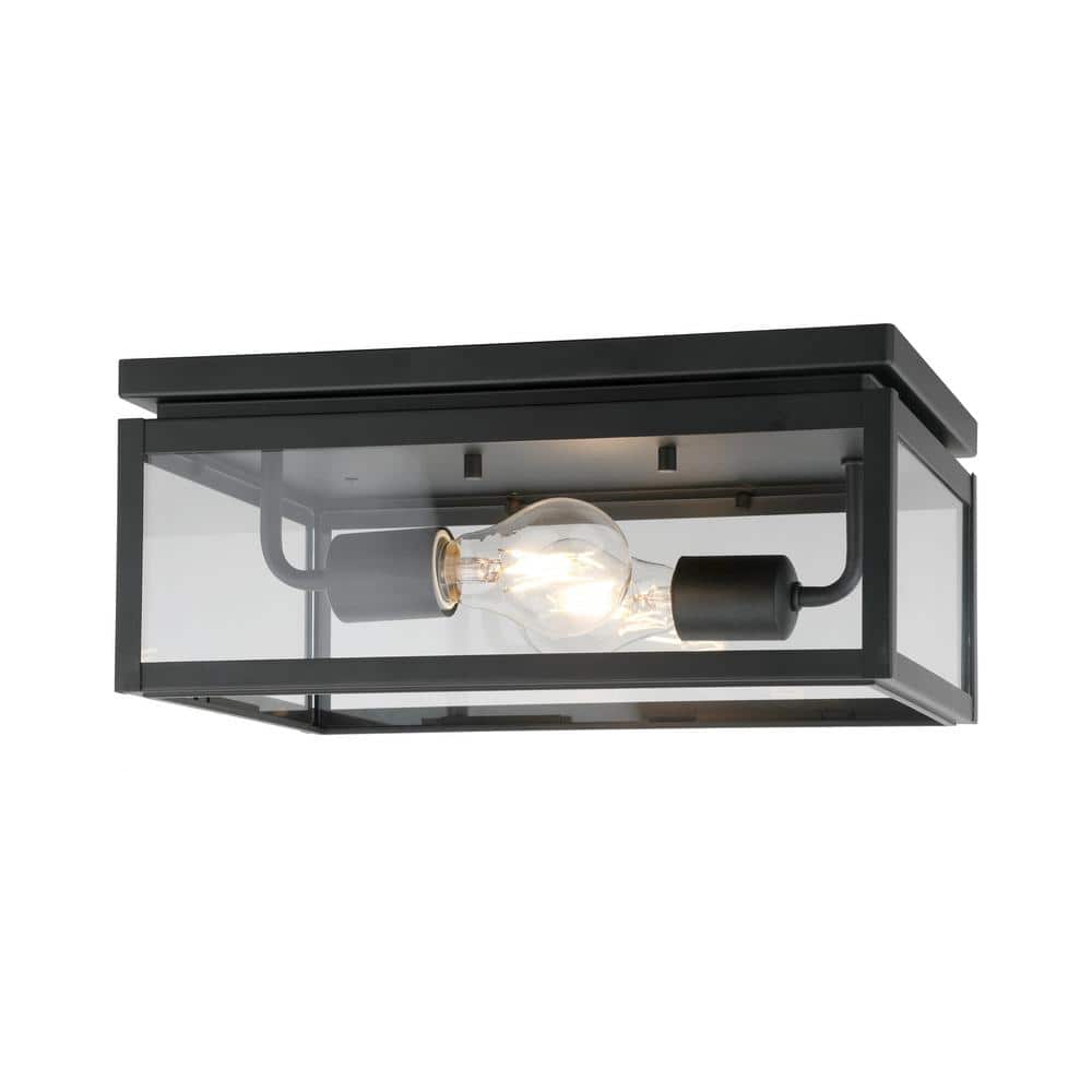 Havenridge 13''W FM Matte Black Clear Glass price history on PriceWatchPro
