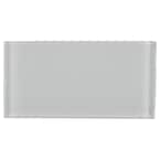 Ice 3 in. x 6 in. x 8mm Glossy Glass White Subway Wall Tile (5 sq. ft./Case)