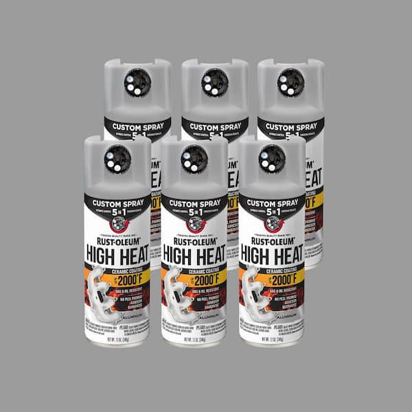 12 oz. High Heat 5-in-1 Flat Aluminum Protective Enamel Spray Paint (Case of 6)