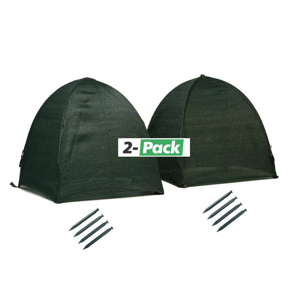 22" Green Synthetic Winter Plant and Shrub Covers, 2-Pack