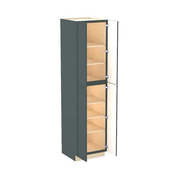 Franklin 24 in. W x 24 in. D x 96 in. H Assembled Plywood Pantry Kitchen Cabinet in Verdant Green with Soft Close