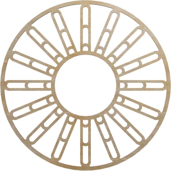 Ekena Millwork 28 in. x 10.75 in. x 0.375 in. Wood Medallion Moulding
