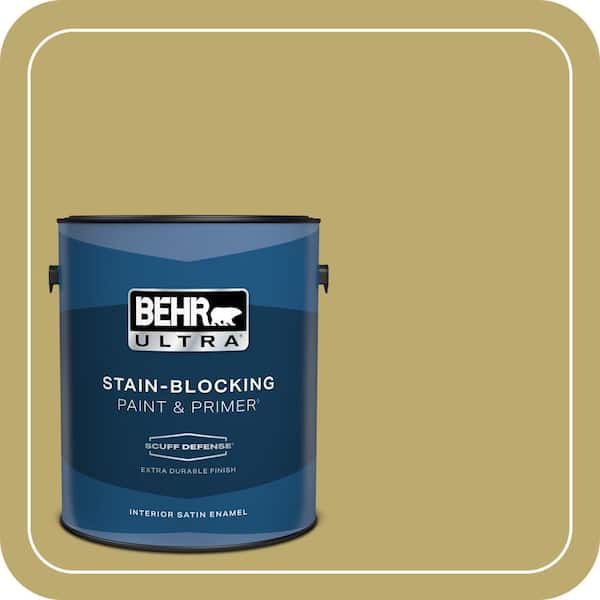 BEHR ULTRA 1 gal. #370F-5 Coriander Seed Extra Durable Satin Enamel Interior Paint & Primer
