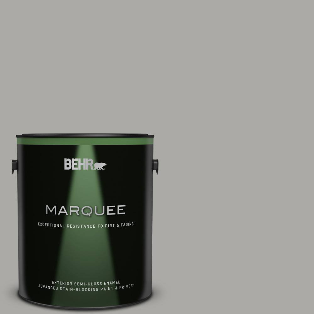 1 gal. #PPU18-14 Cathedral Gray Semi-Gloss Enamel Exterior Paint & Primer