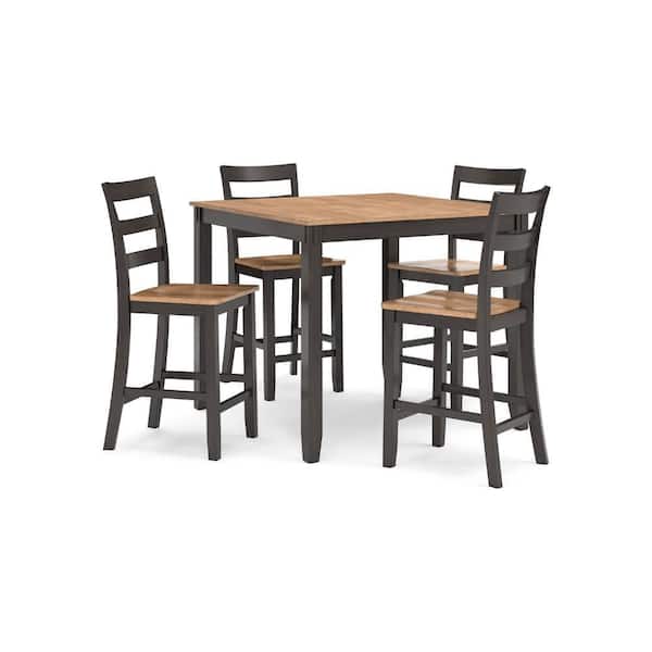 Gasy Dark Brown Wood 41.88 in. 4 Legs Dining Table Seats 4