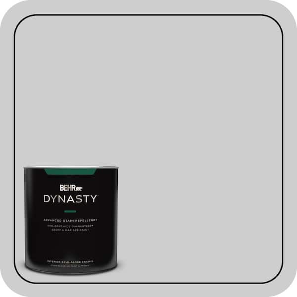 BEHR DYNASTY 1 qt. #770E-2 Silver Screen color Semi-Gloss Enamel Interior Stain-Blocking Paint & Primer