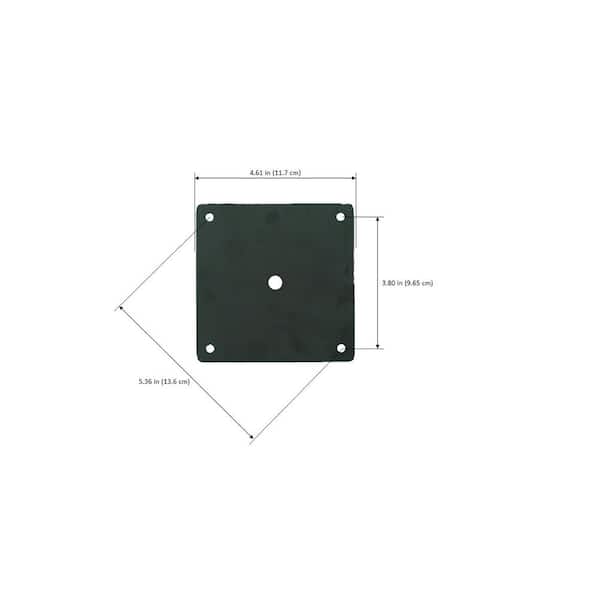 Hettich 27.5 in. Black Square Adjustable Metal Table Legs
