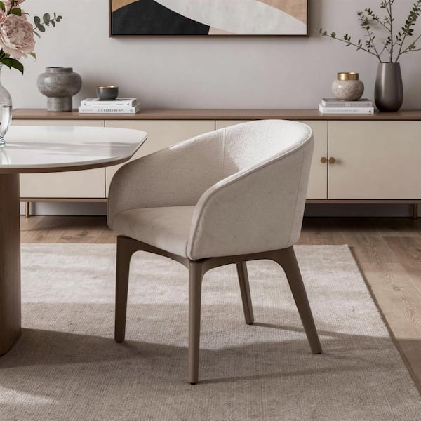 Brown, Taupe Upholstery Arm Chair (Set of 1)