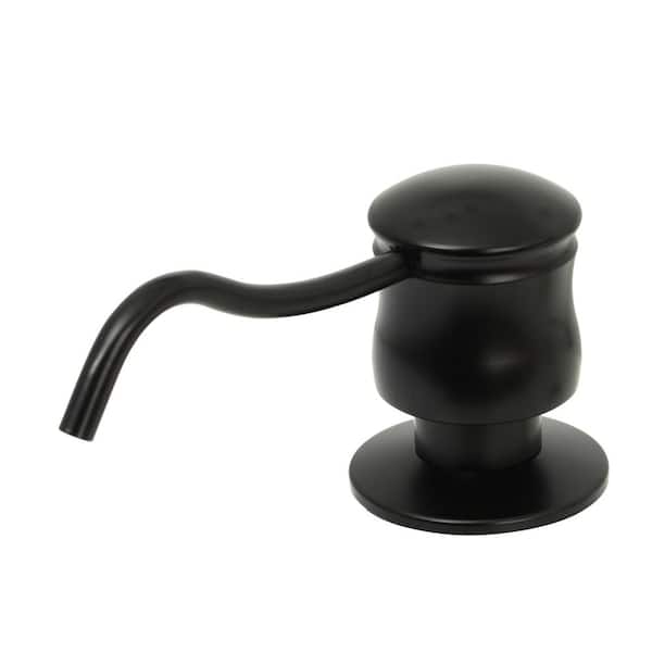 Akicon Built in Matte Black Soap Dispenser Refill from Top with 17 oz. Bottle - 3 Years Warranty