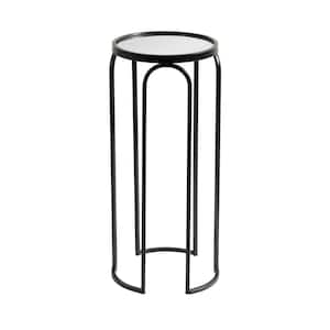 Pomeroy 10.25 in. Black Round Metal Glam End Table