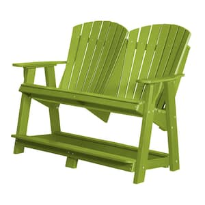 Heritage Lime Green Plastic Outdoor Double High Adirondack Chair