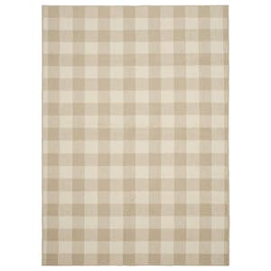 Country Living Tan/Ivory 5 ft. x 7 ft. Checker Board Area Rug