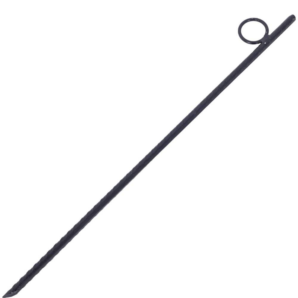 Loop Stake For Rope HOTEBIKE 12-Piece Steel Tent Ground Stakes, 18 in. Coated Finish Rebar ...