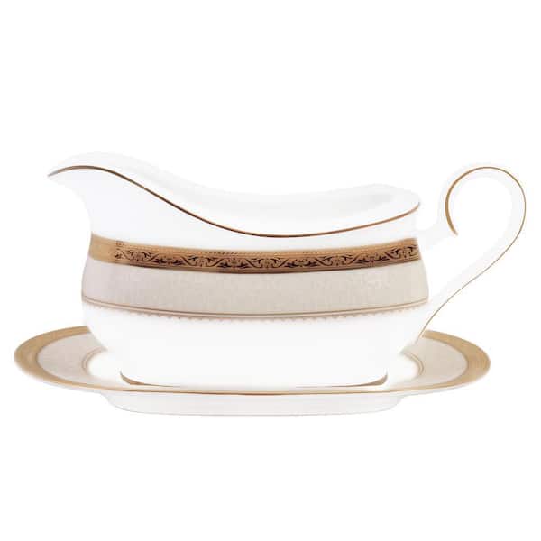 Odessa Gold 21.5 fl. oz. (Gold) Bone China Gravy Boat