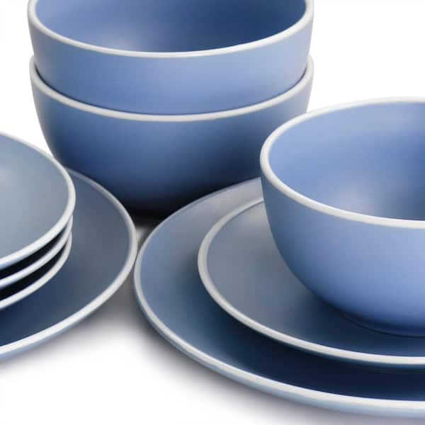 Spice By Tia Mowry Dinnerware Set, Stoneware, Reactive Glaze, 12 Pieces