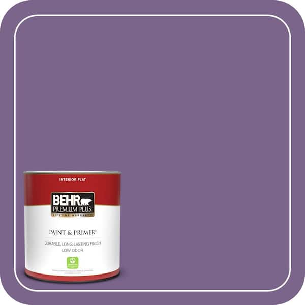 BEHR PREMIUM PLUS 1 qt. #M570-6 Notorious Flat Low Odor Interior Paint & Primer