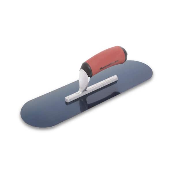 MARSHALLTOWN 14 in. x 3 in. Blue Steel Pool Trowel - DuraSoft Handle