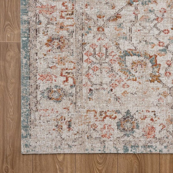 Beige 8 ft. x 10 ft. Woven Polypropylene Indoor/Outdoor Area Rug