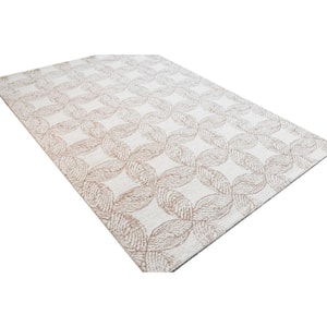 Niyah Beige 4 ft. x 6 ft. (3 ft. 6 in. x 5 ft. 6 in.) Geometric Transitional Accent Rug