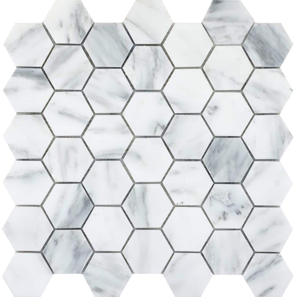 Emser WINTER FROST Winter Frost Natural Stone Marble Crown Tile (2-in x 12-in)