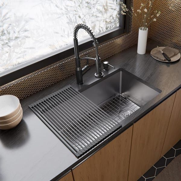 30-in. Undermount Single Bowl 16 Gauge Stainless Steel Kitchen Sink