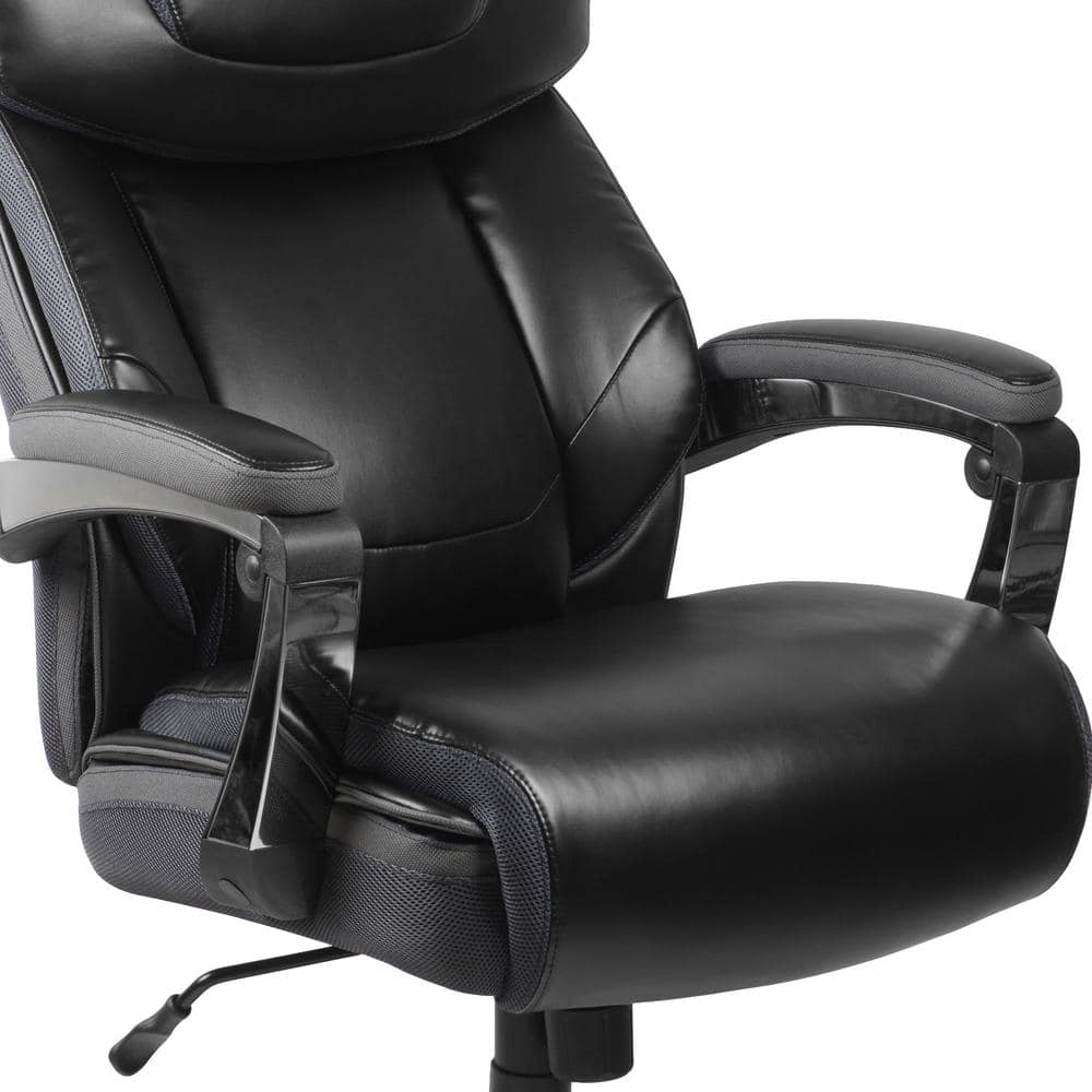 Black High Back LeatherSoft Executive Swivel Office Chair