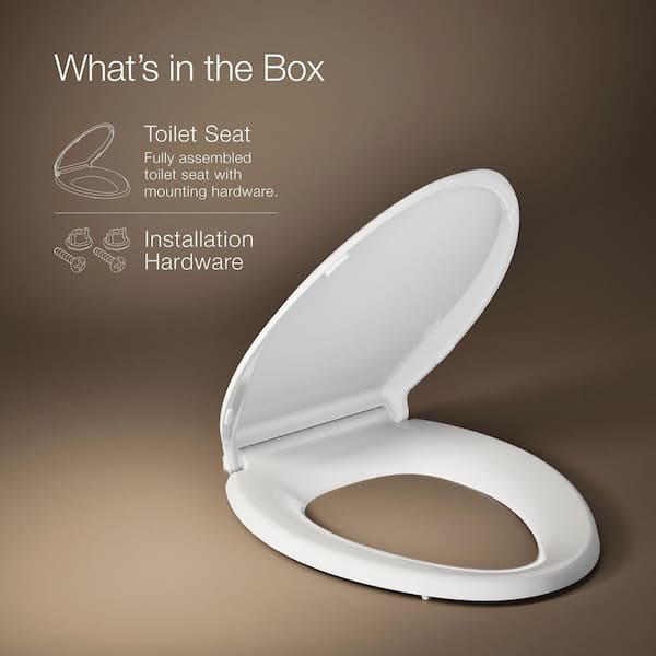 【新品】KOHLER 4636-RL-0 便座 KOHLER Cachet Elongated Toilet Seat in White 4636-RL-0 - The Home