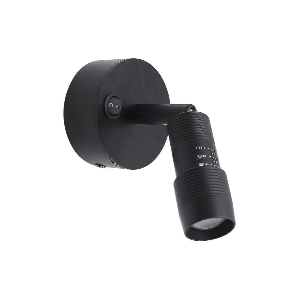 Lecoht 3.35 in. Black Integrated LED Spotlight Desk Task and