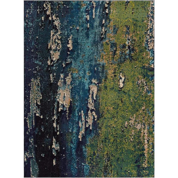 Unique Loom Estrella Maison Navy Blue 9' 0 x 12' 0 Area Rug