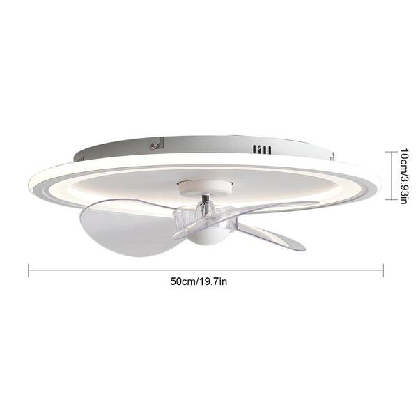 OUKANING 19.7 in. Integrated LED Indoor White 3-Color