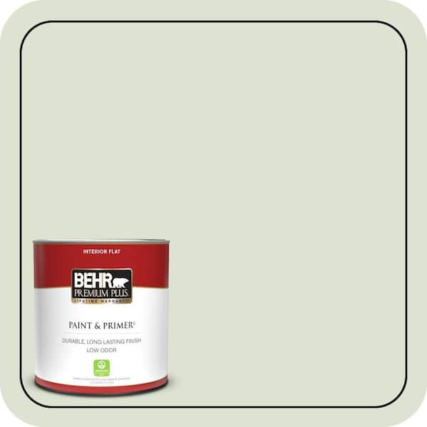 BEHR PREMIUM PLUS 1 qt. #430E-2 Mystical Sea Flat Low Odor Interior Paint & Primer