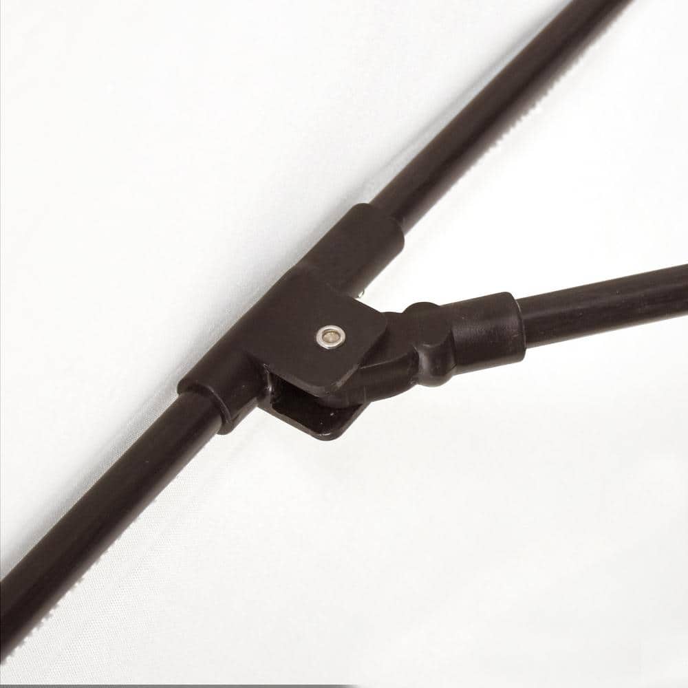 9 ft Black Olefin Octagonal Market Umbrella with Bronze Metal Pole