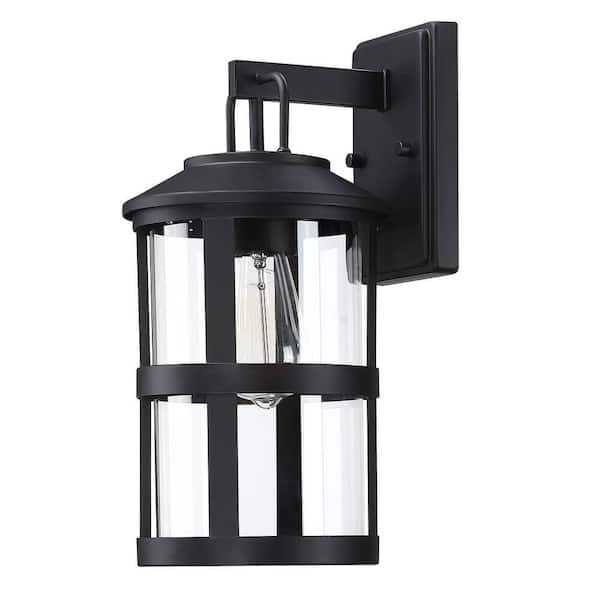 INNOBULE 1-Light Industrial Matte Black Metal Wall Sconce