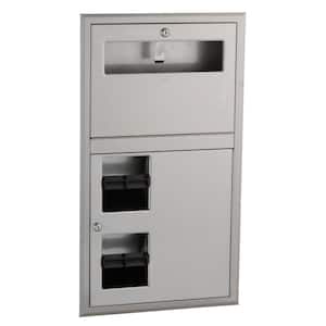 ClassicSeries Recessed Seat-Cover Dispenser and Toilet Paper Dispenser in Stainless Steel