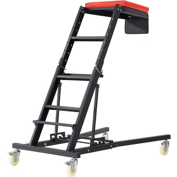 SKYSHALO Automotive Top Creeper, with Adjustable Height 48 in. to 76 in., 400 LBS. Capacity High Creeper, 4 Swivel Caster Wheels