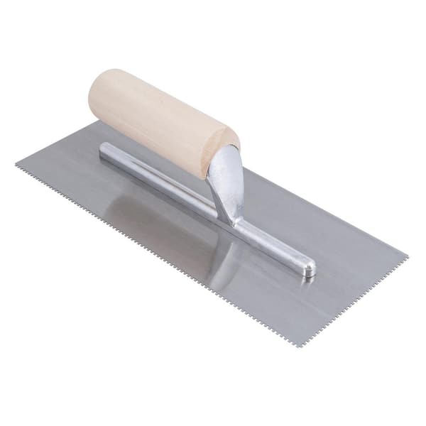 ROBERTS 1/16 in. x 1/16 in. x/1/16 in. Square Notch Pro Vinyl Flooring Trowel with Wood Handle