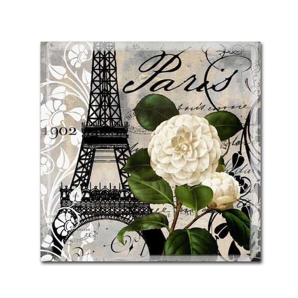 Trademark Art 'Paris Blanc I' by Colour Bakery Graphic Art on Wrapped Canvas Size: 14 H x 14 W x 2 D