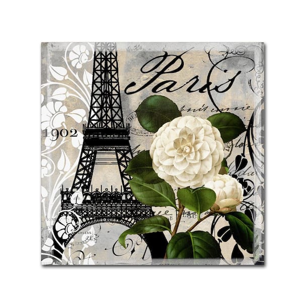 Trademark Fine Art 18 in. x 18 in. "Paris Blanc I" by Color Bakery Printed Canvas Wall Art