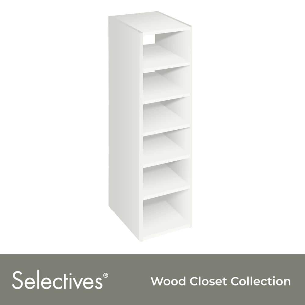 ClosetMaid Selectives 12 in. W White Walk-In Tower Unit Wall Mount ...