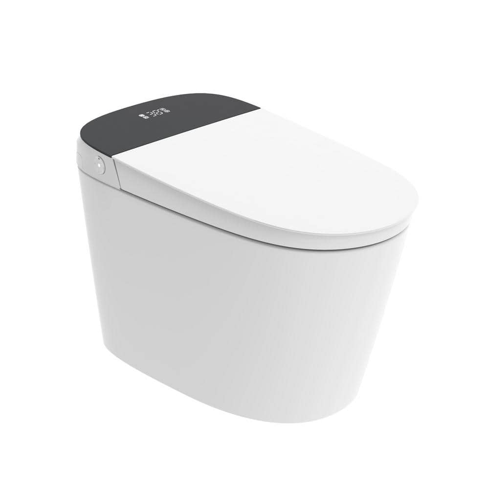 1.6/1.1 GPF Build-in Tank Elongated ADA LED Smart Toilet Bidet in White, Au