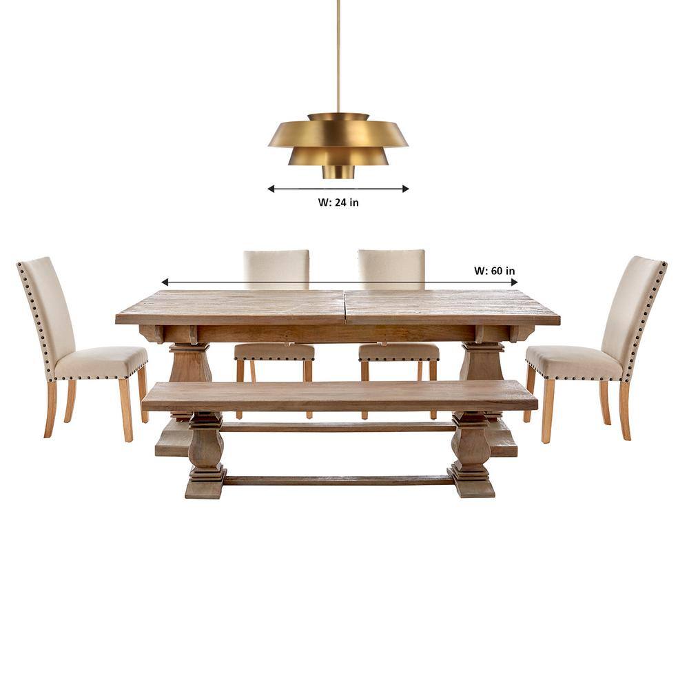 Brisbin Burnished Brass 24" Mid-Century Modern Pendant Light